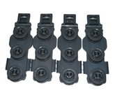 WD12X22801 NEW GE Dishwasher Upper Rack Roller 3 wheel (set of 4) + Locking Clip