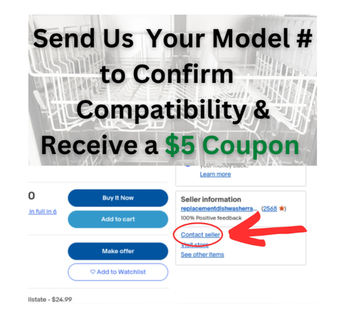 Dishwasher Lower Rack Assembly Compatible with 20007187 Crockery Basket. Made for Thermador. Fits Specific Models Only. 21.5" Deep