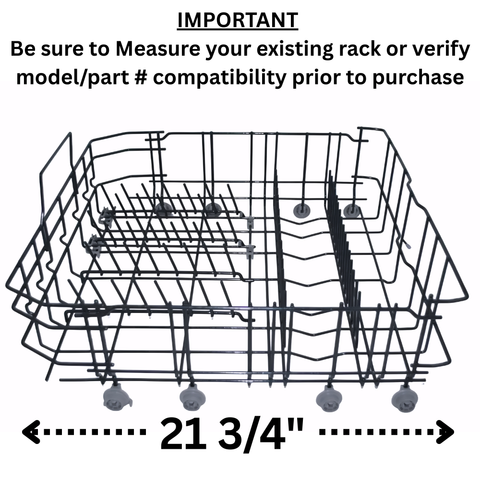 Dishwasher Lower Rack Assembly Compatible with 20007187 Crockery Basket. Made for Thermador. Fits Specific Models Only. 21.5" Deep