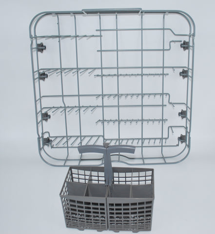 WD28X32802 + WD28X24747  NEW GE Lower DIshwasher Rack + Silverware WD28X24741