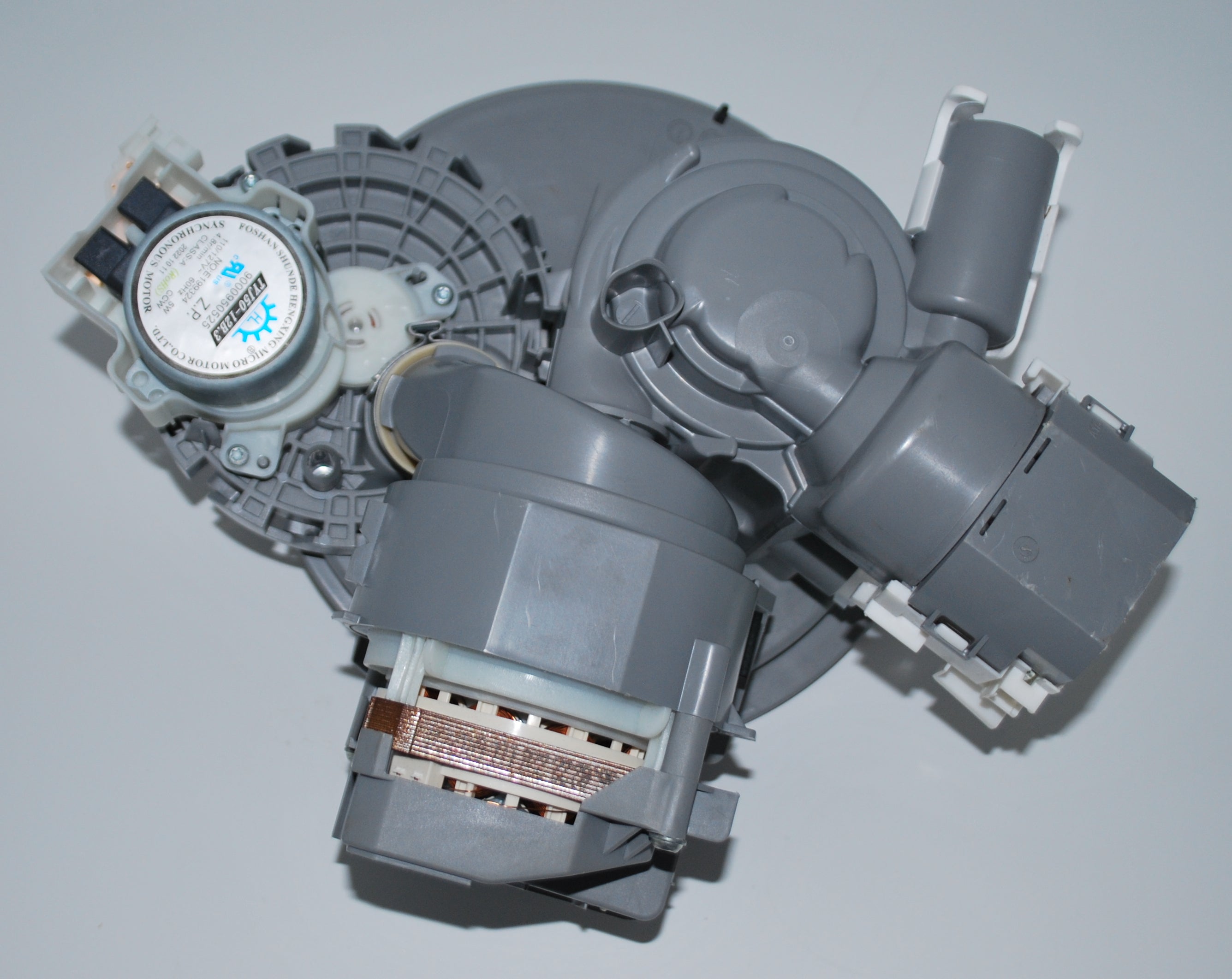 New Bosch Dishwasher Complete Sump Assembly- Motor, Pump WITH Altern. Water Dist